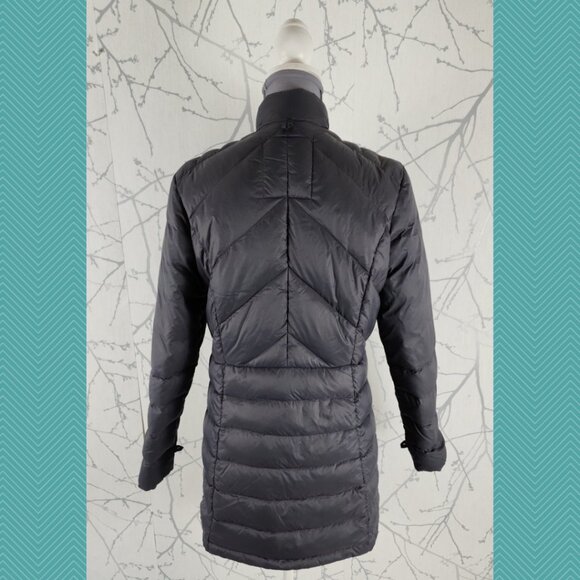 Gotcha Glacier Gray Down Filled Full Zip Midi Puffer Jacket - Picture 3 of 4